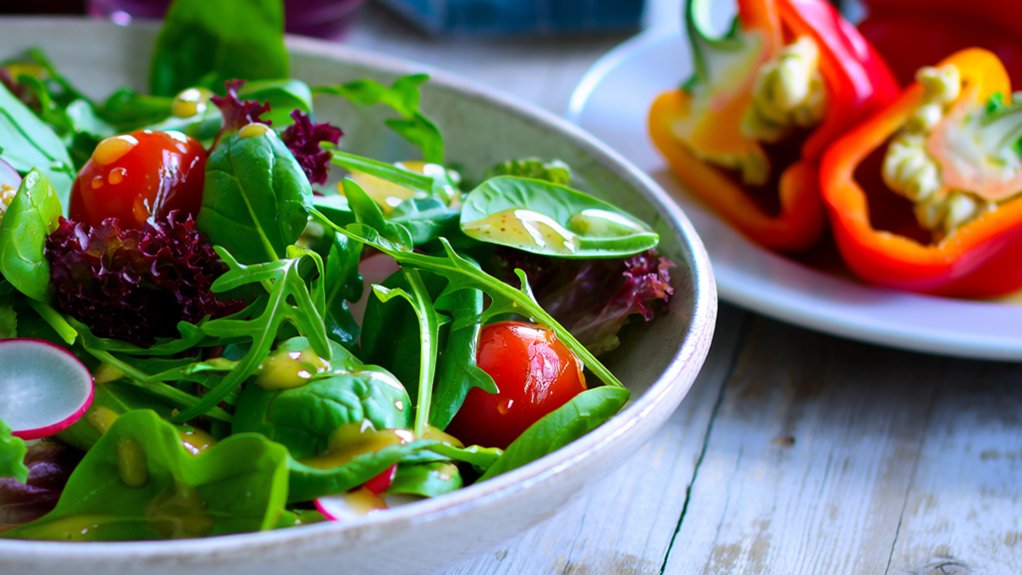 fresh salad with vinaigrette