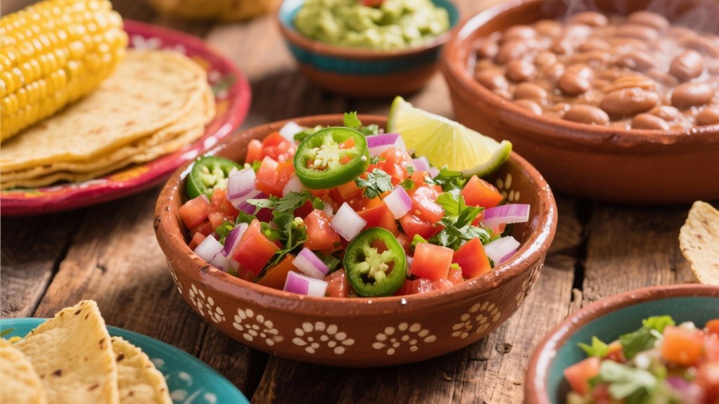 fresh salsa enhances beans