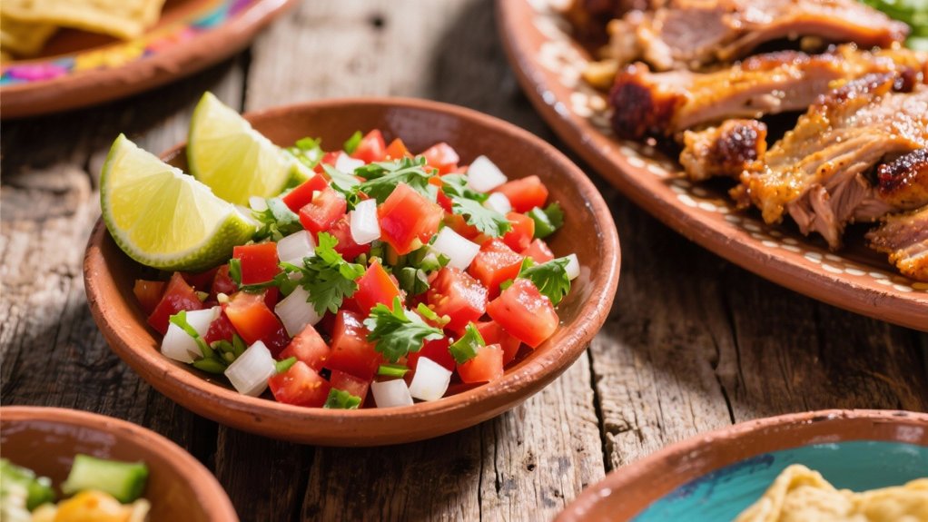 fresh salsa enhances carnitas