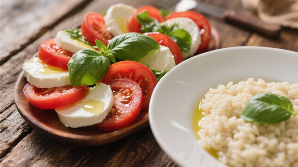 fresh simplicity complements risotto