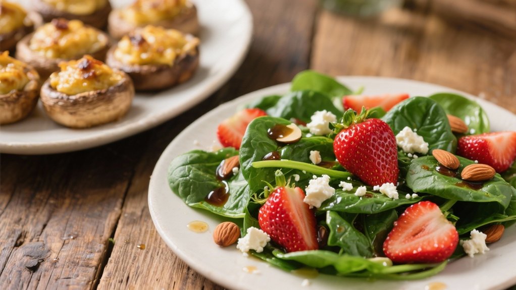 fresh spinach strawberry salad