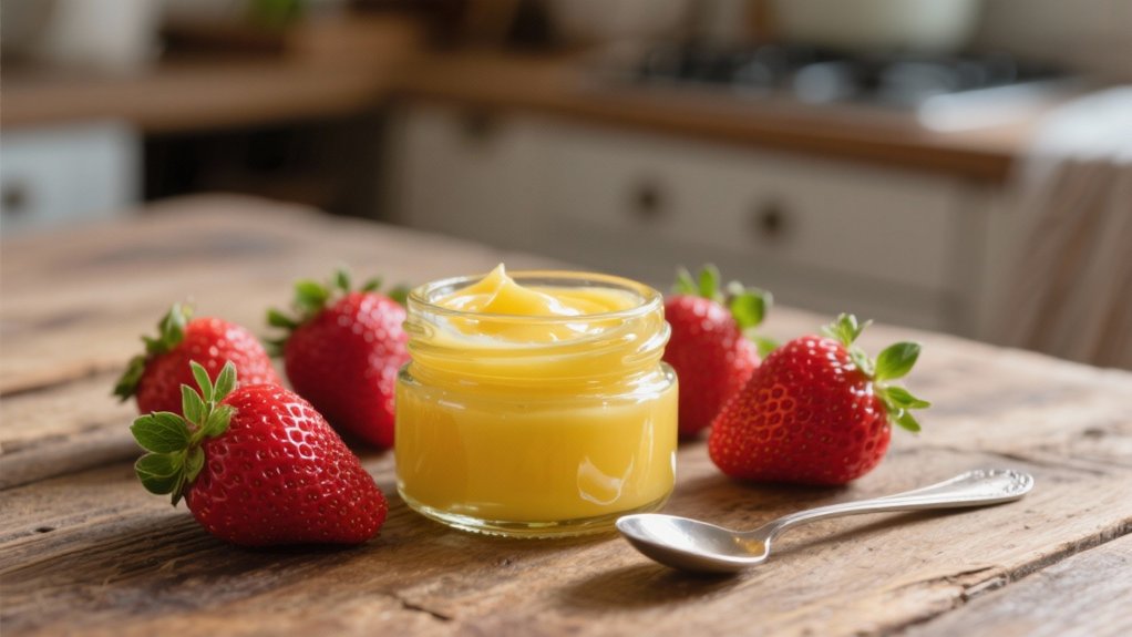 fresh strawberries with lemon