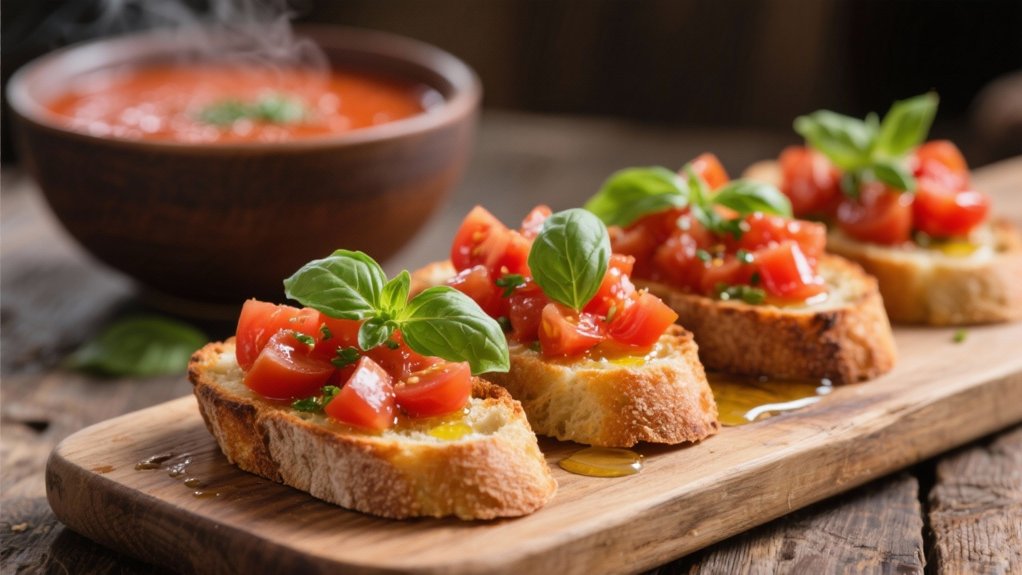 fresh tomato basil bruschetta