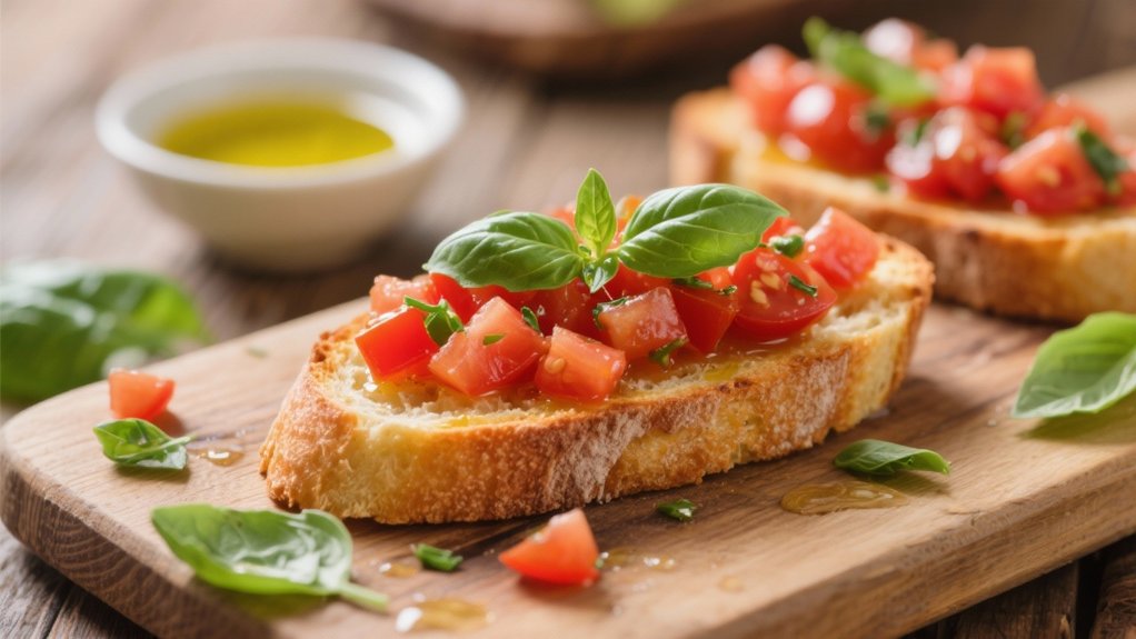 fresh tomato basil bruschetta