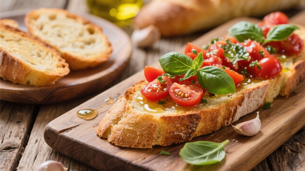 fresh tomato basil bruschetta