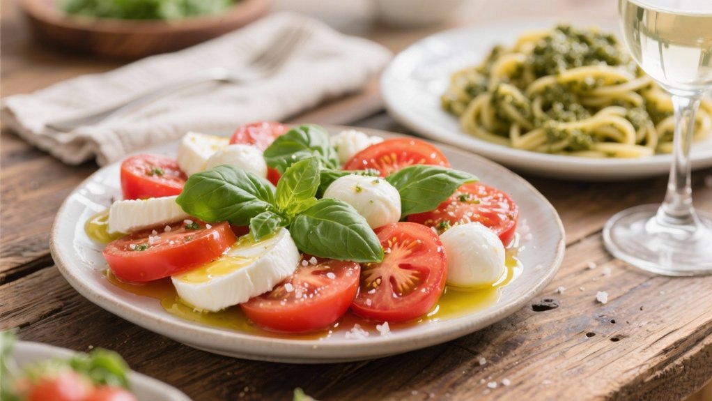 fresh tomato mozzarella basil