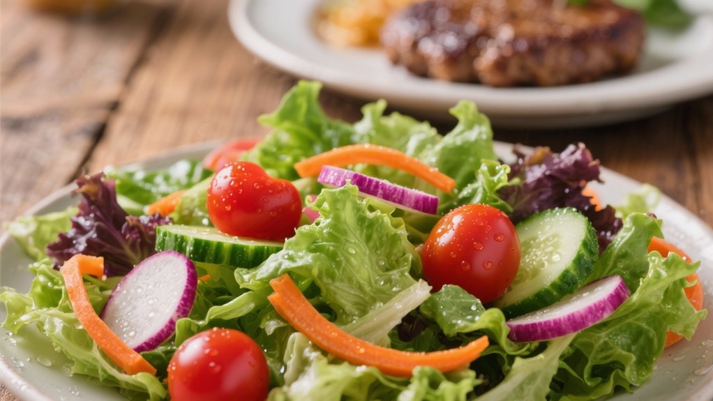 fresh vegetables complement meat