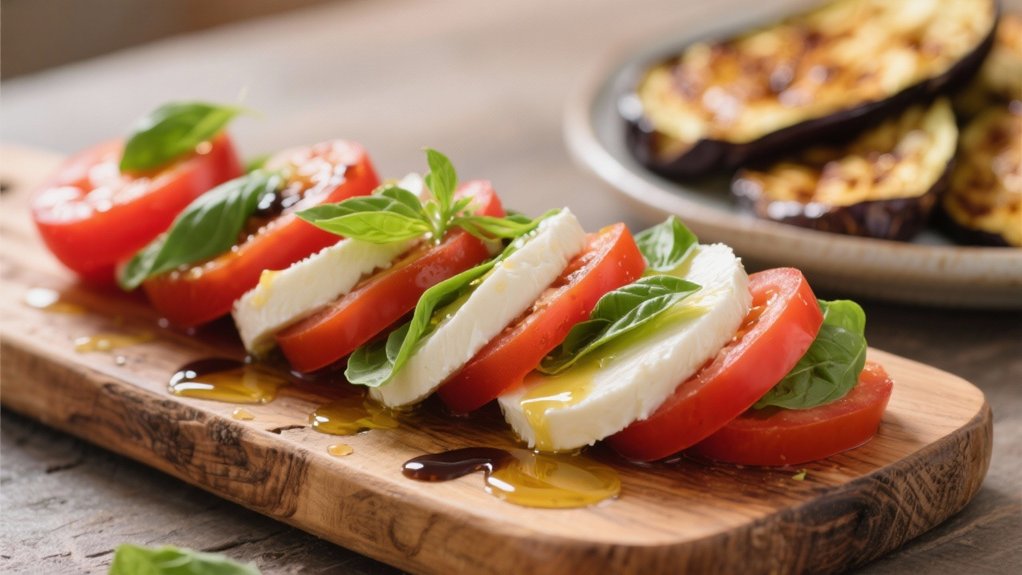 fresh vibrant caprese salad