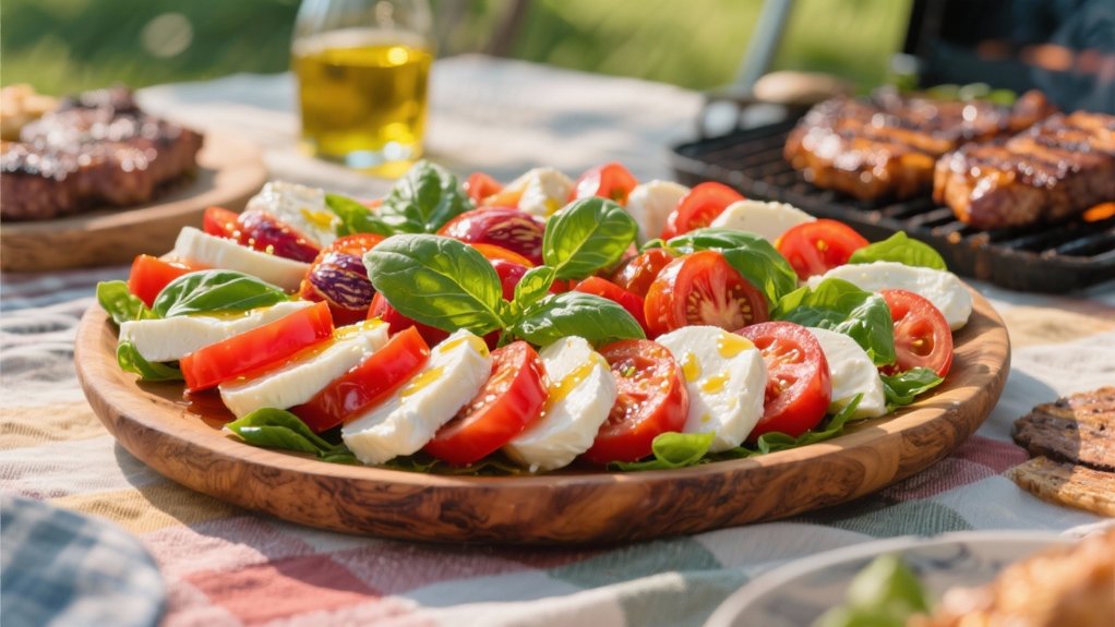 fresh vibrant caprese salad
