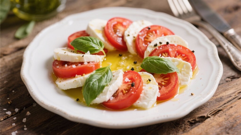 fresh vibrant caprese salad