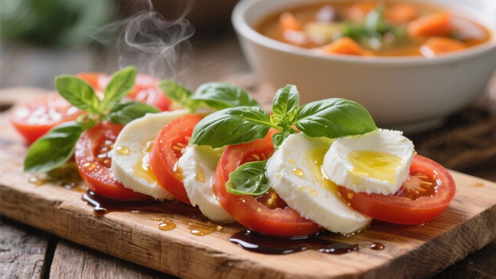 fresh vibrant caprese salad