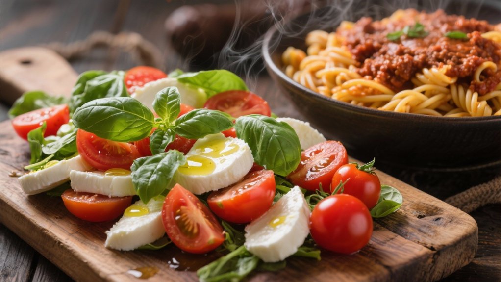 fresh vibrant caprese salad
