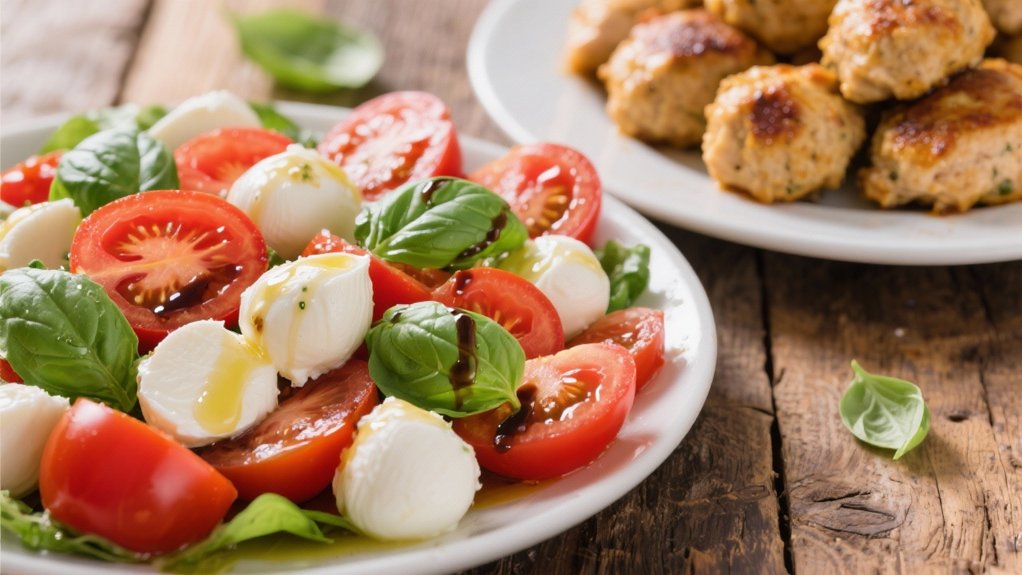 fresh vibrant caprese salad
