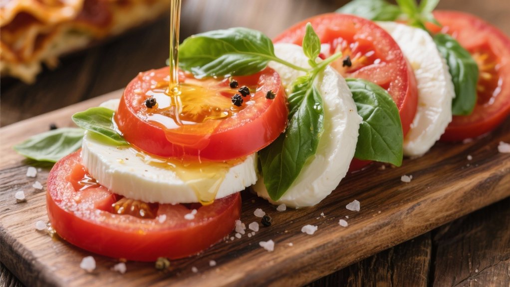 fresh vibrant caprese salad