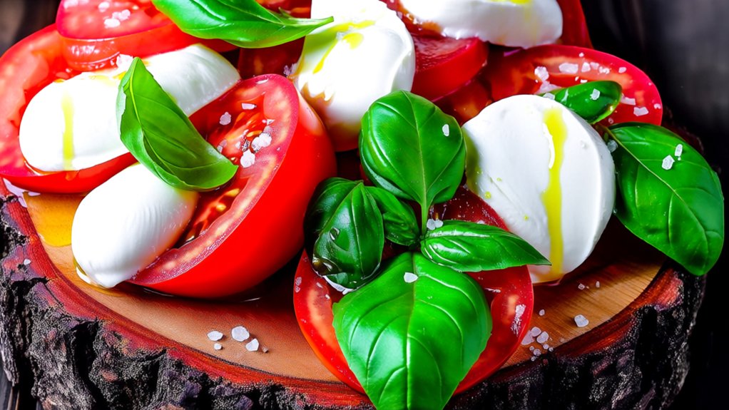 fresh vibrant caprese salad