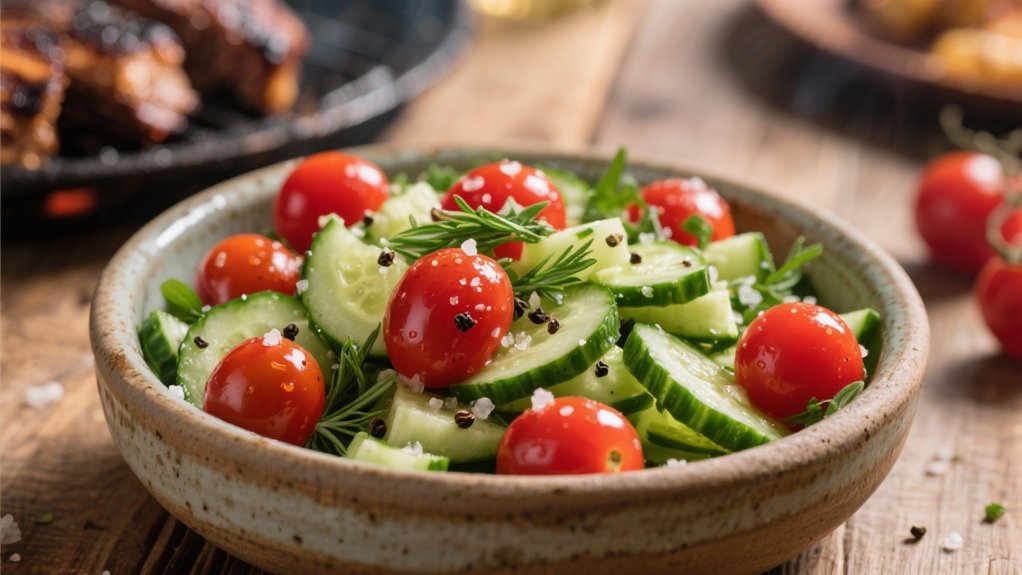 fresh vibrant cucumber salad