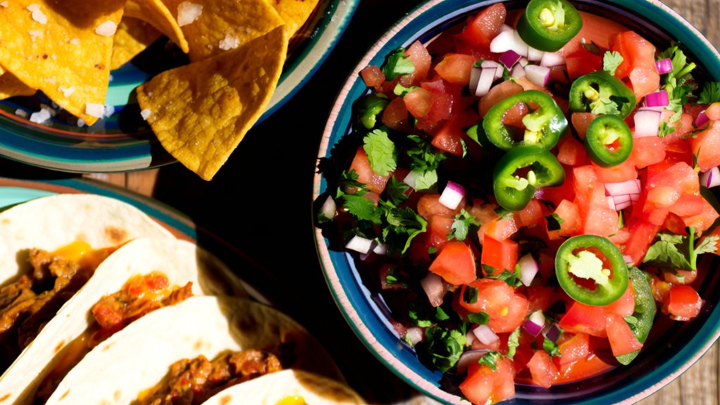 fresh vibrant taco condiment