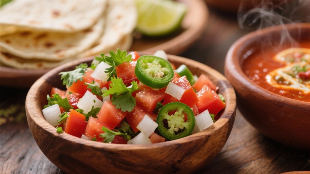 fresh zesty salsa accompaniment