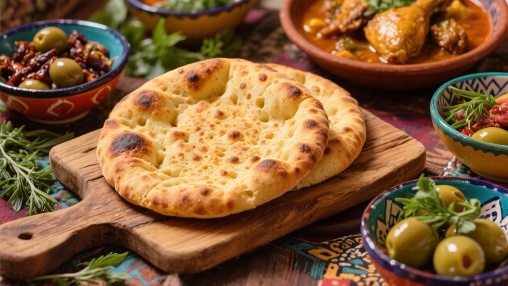 freshly baked moroccan khubz