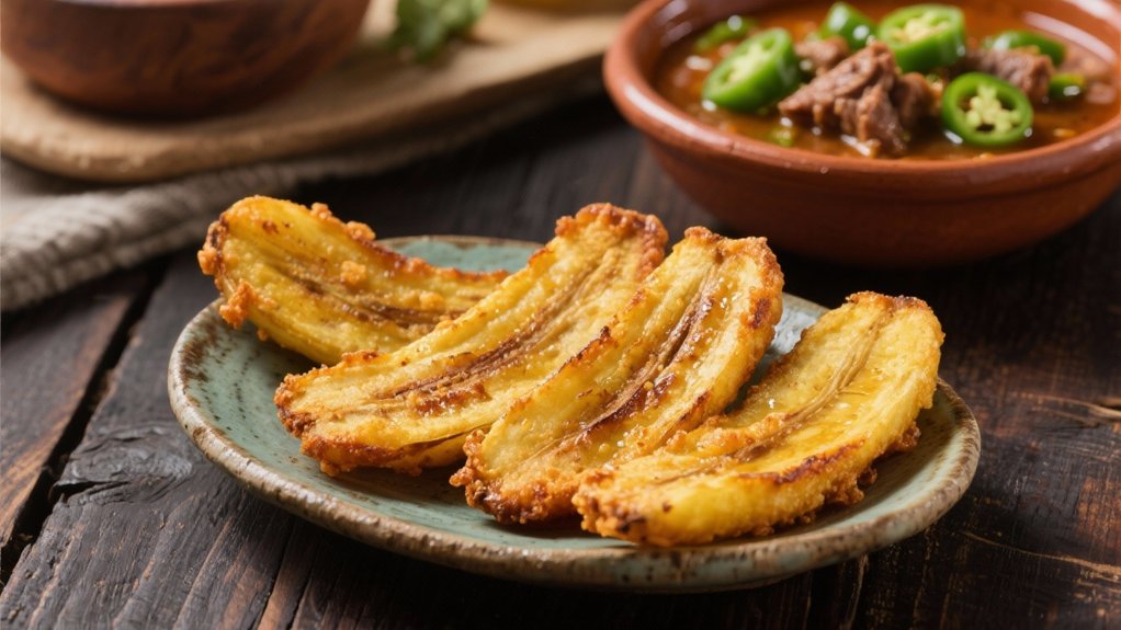 fried plantains enhance green chili