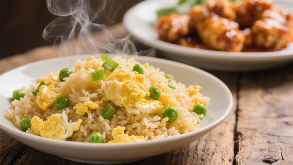fried rice with scrambled eggs