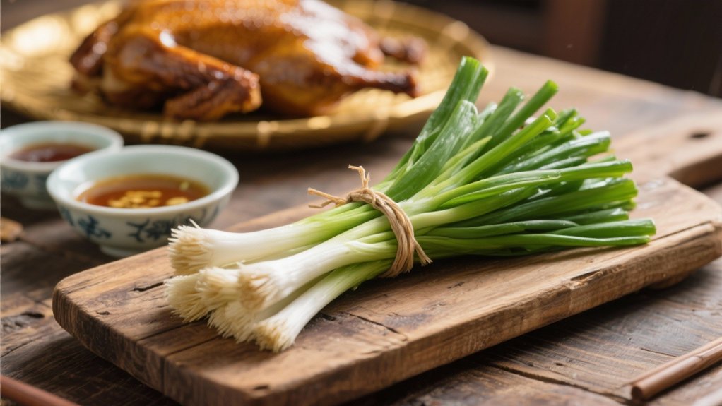 frilly scallion brush garnish