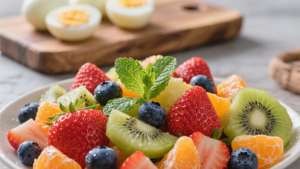 fruit salad with mint