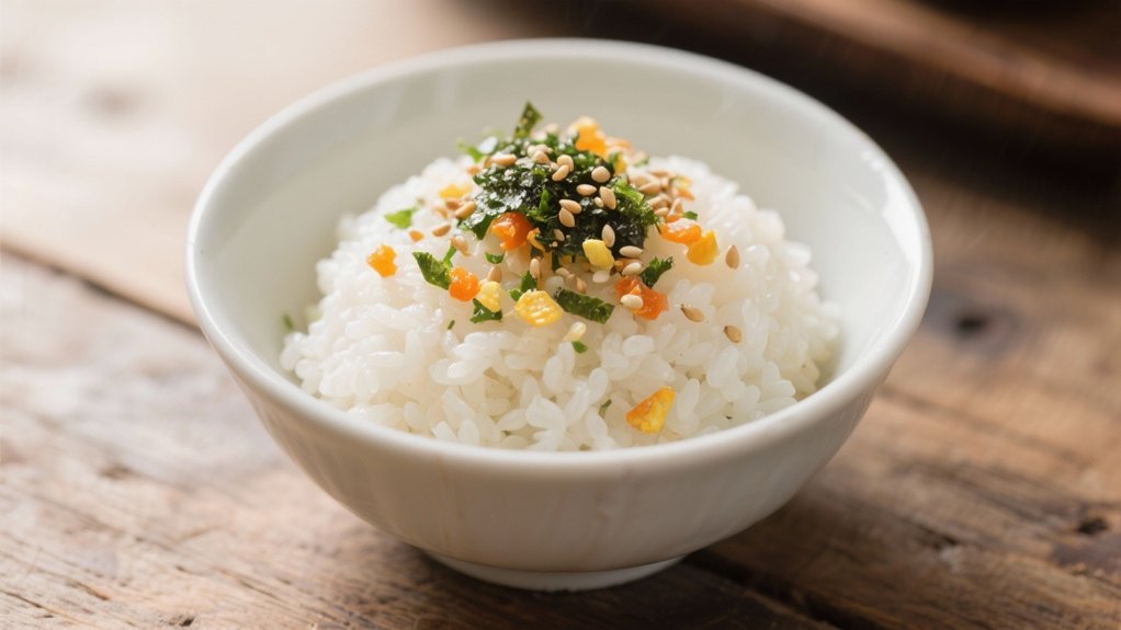furikake enhances steamed rice