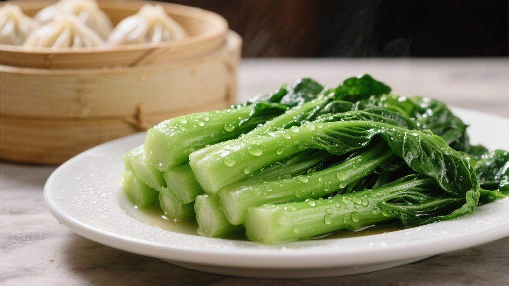 gai lan enhances dumpling experience