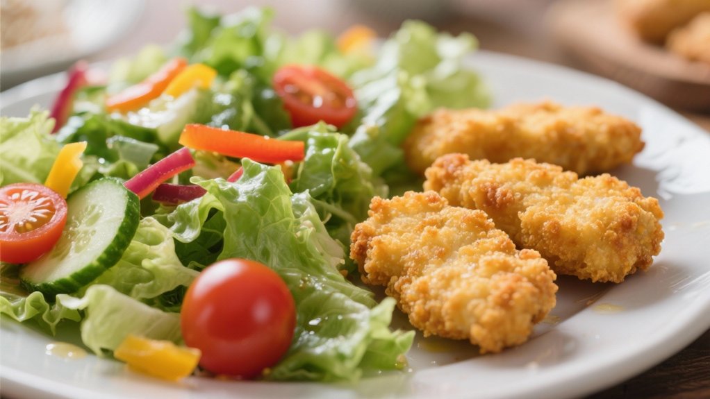 garden salad complements nuggets