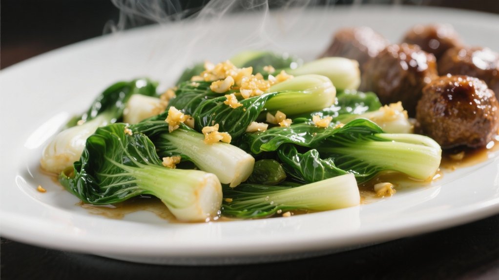 garlic bok choy side dish