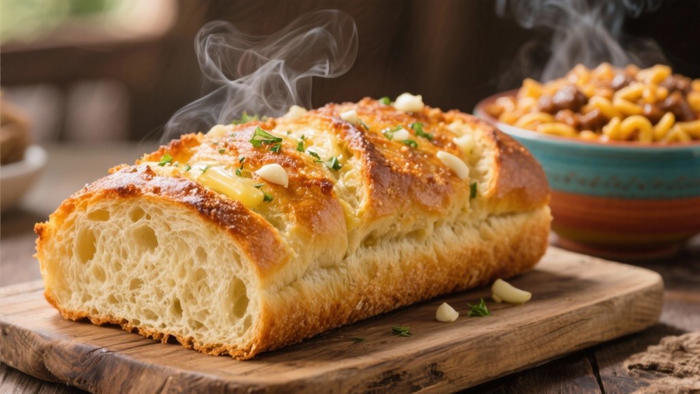 garlic bread amplifies flavors