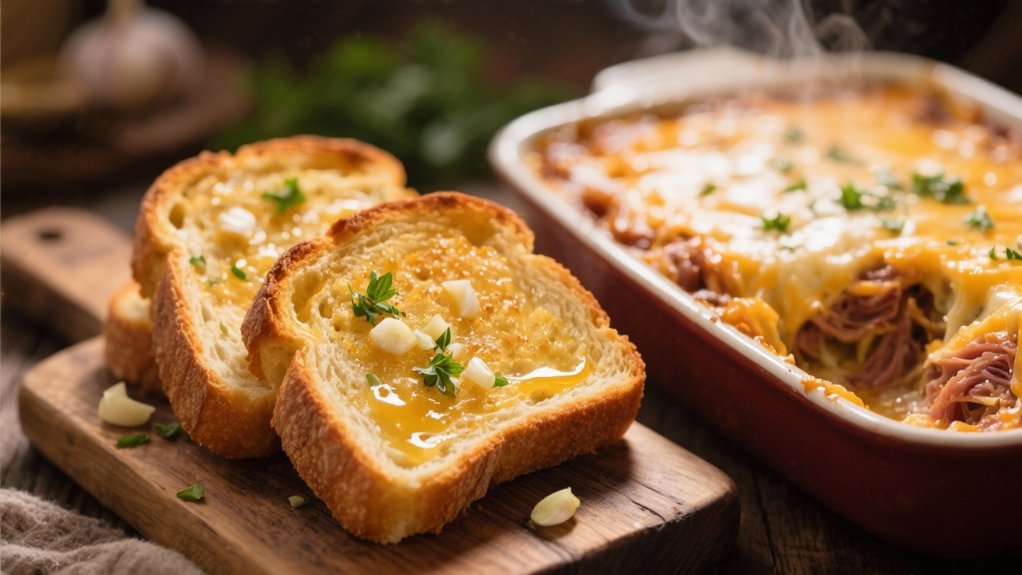 garlic bread complements casseroles