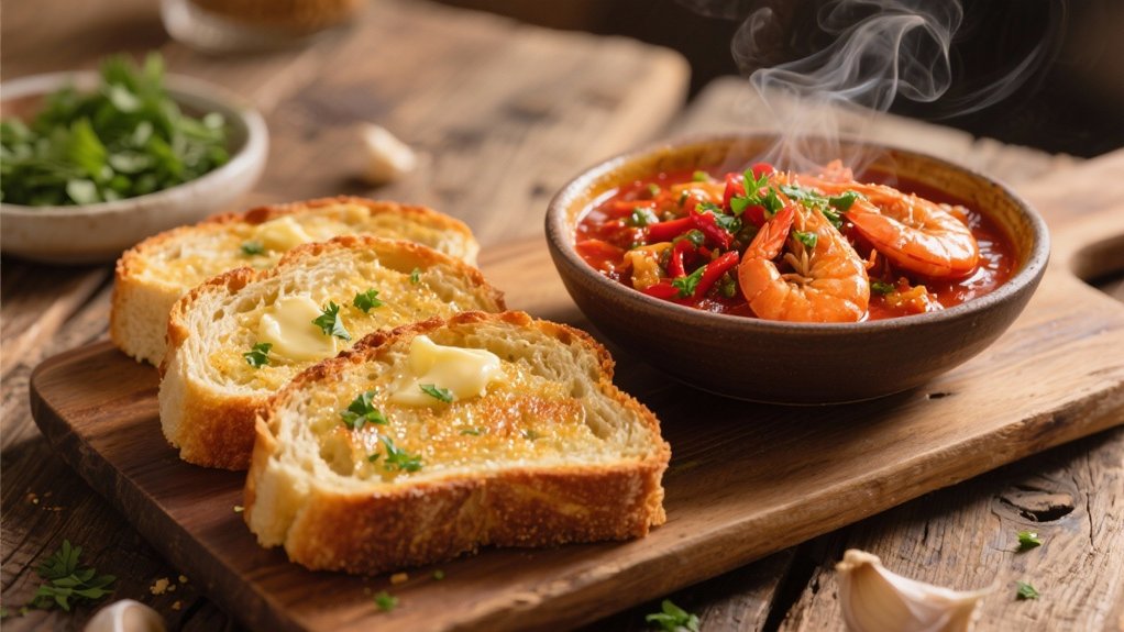 garlic bread complements shrimp creole