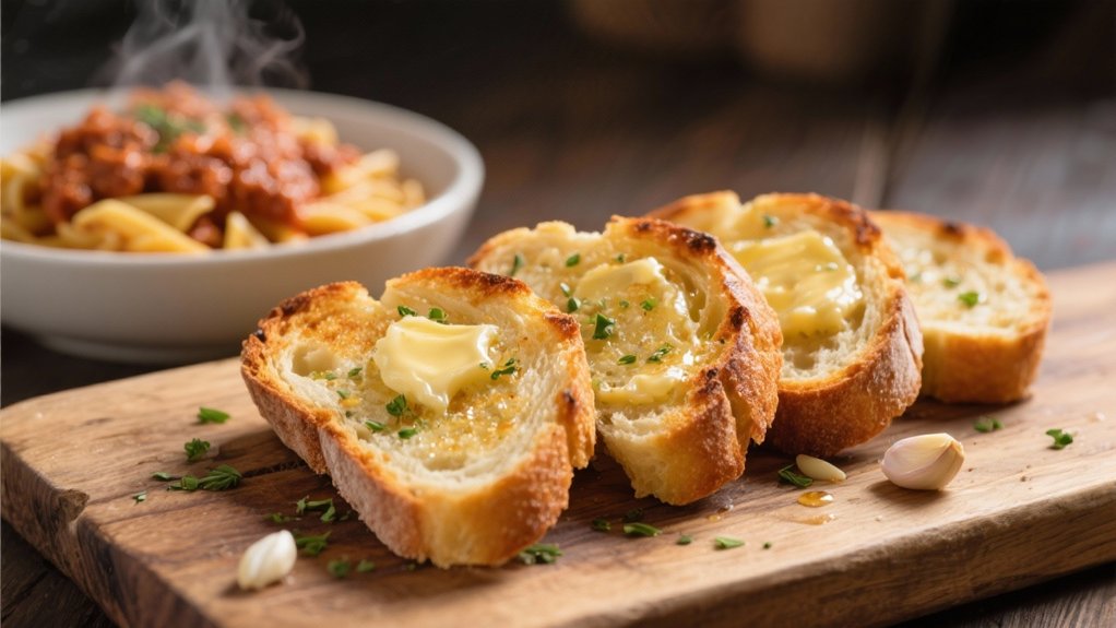 garlic bread enhances italian cuisine