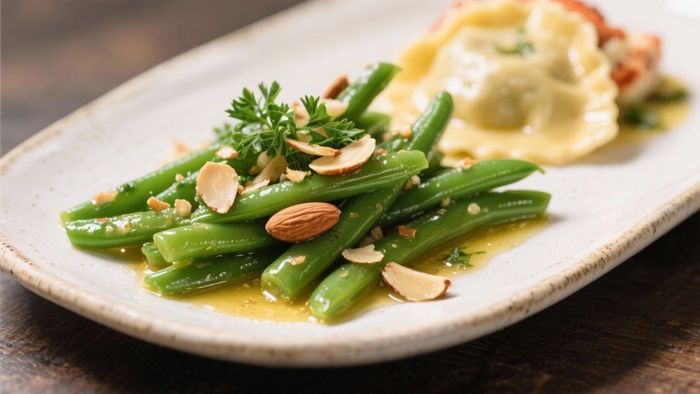 garlic butter coated green beans