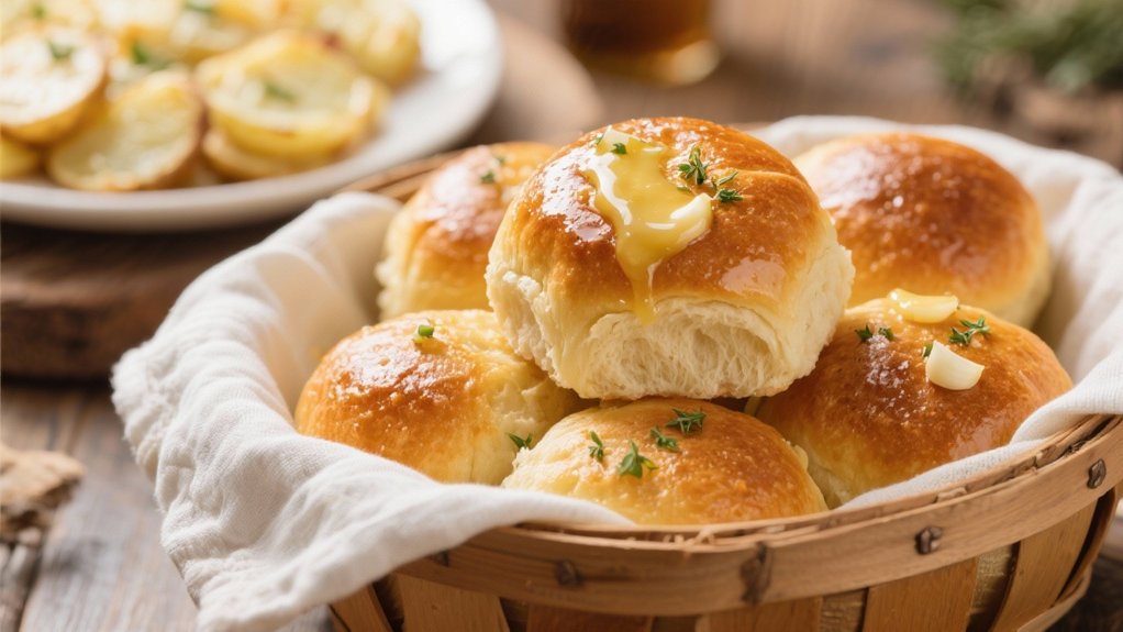 garlic butter dinner rolls
