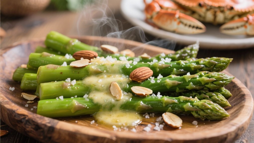 garlic butter enhances asparagus