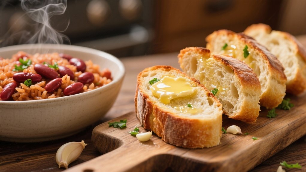 garlic butter enhances bread