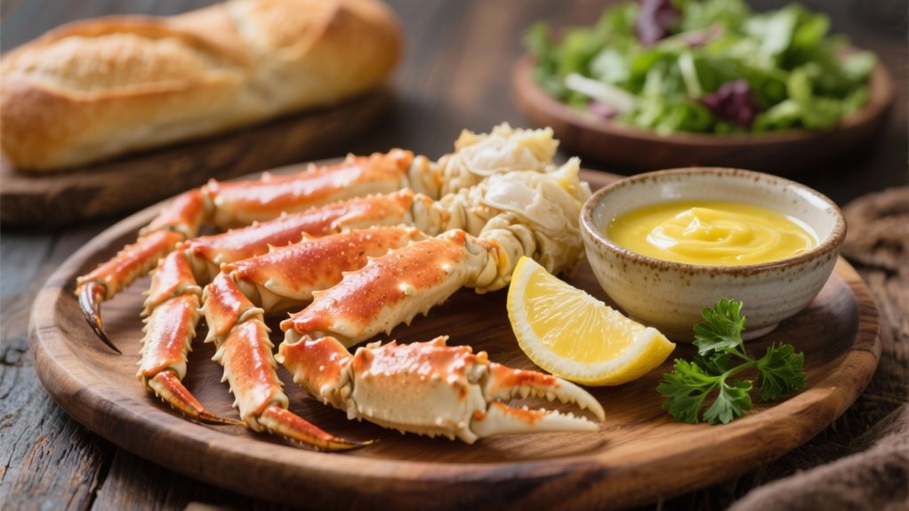 garlic butter enhances crab flavor