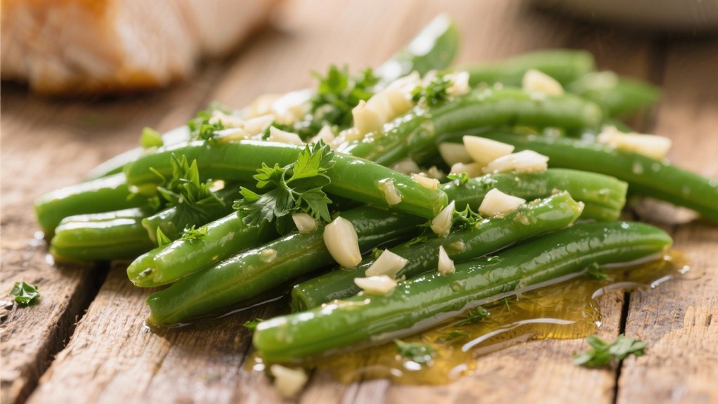 garlic butter enhances green beans