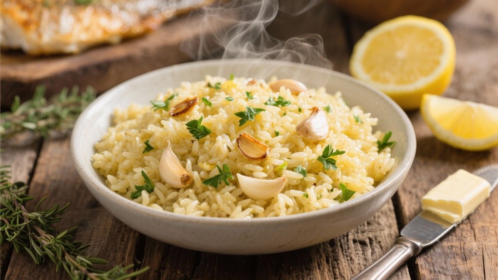 garlic butter rice pilaf