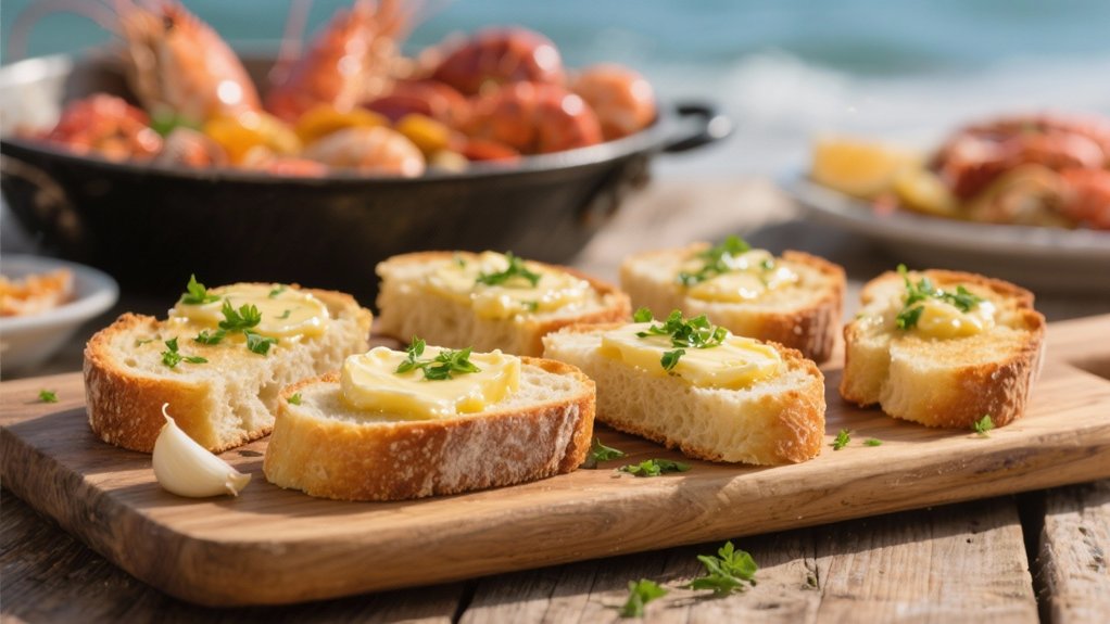 garlic butter seafood bread