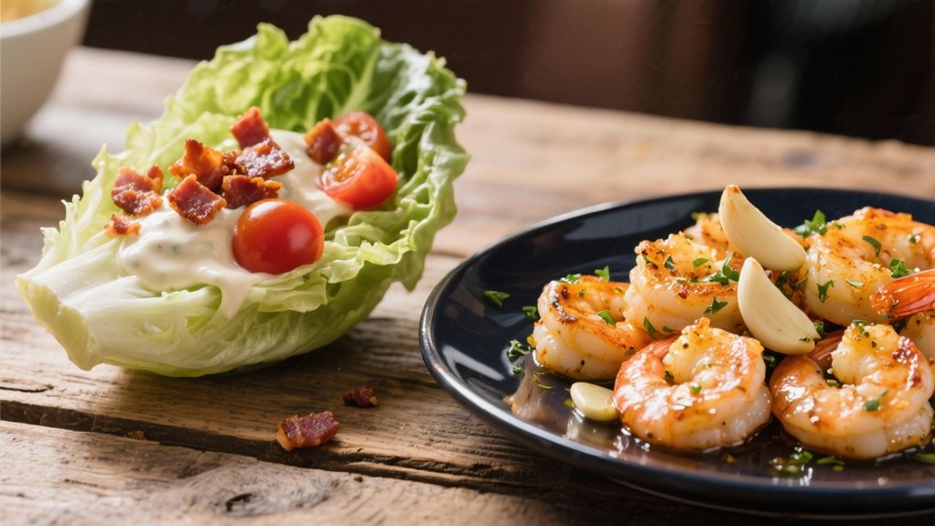 garlic butter shrimp salad