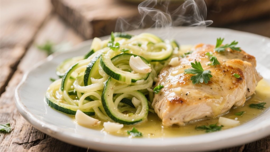 garlic butter zucchini noodles