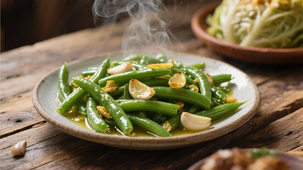 garlic green beans side dish