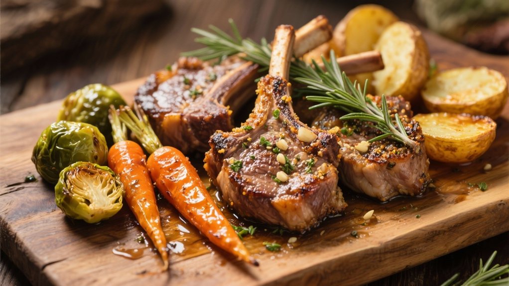 garlic herb crusted lamb