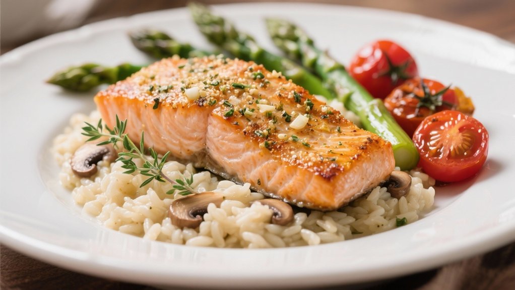garlic herb crusted salmon