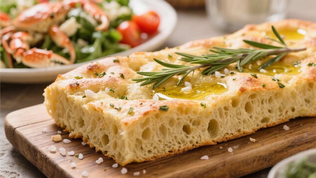 garlic herb focaccia bread