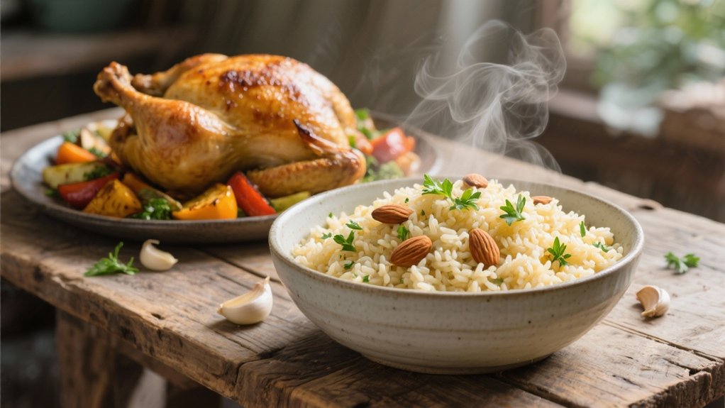 garlic herb rice pilaf